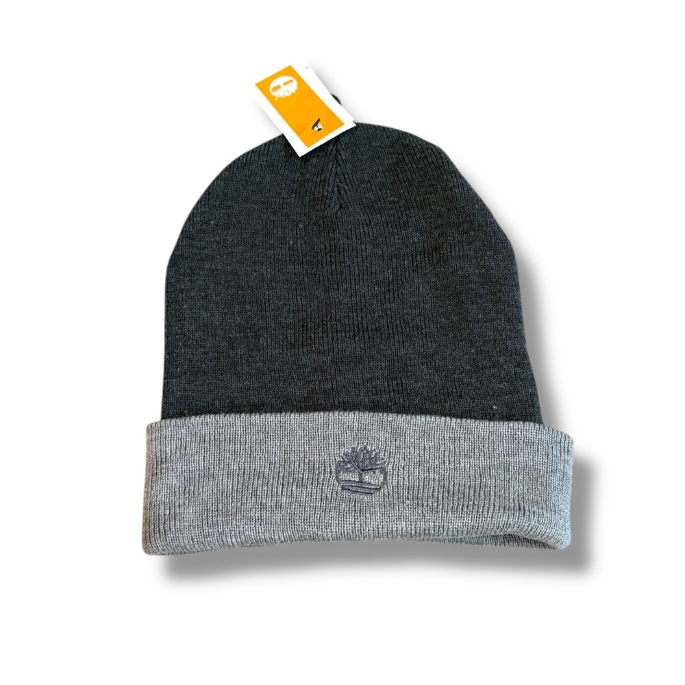 Timberland NWT Beanie Hat Unisex Size Gray Knit Winter Cold‎ Weather Accessory